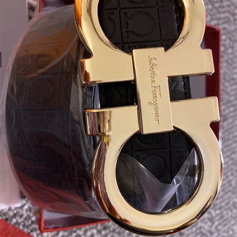 Salvatore Ferragamo Men's Black Belt | Depop