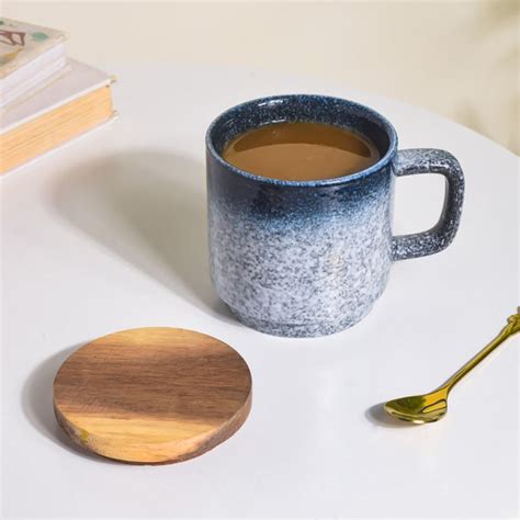 Pebble Glazed Mug With Lid Grey 250 ml