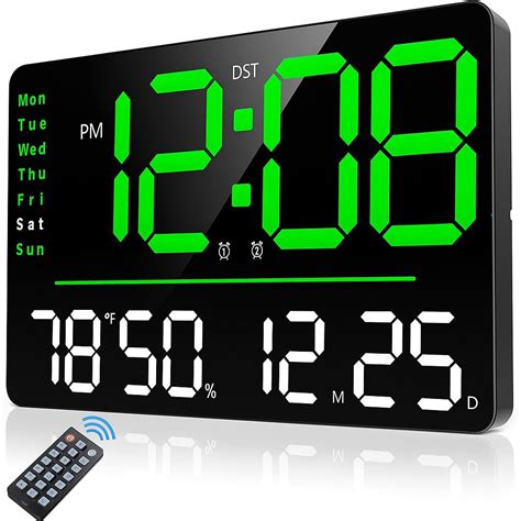 Buy CBK Digital Alarm Wall Clock 16" Large with Remote Control, Auto ...