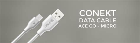 Conekt Ace Go Micro USB/USB 2.0 2.4A Fast Charging High Data Sync Cable ...