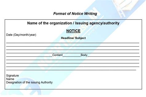 Notice Writing Format Class 11 的图像结果
