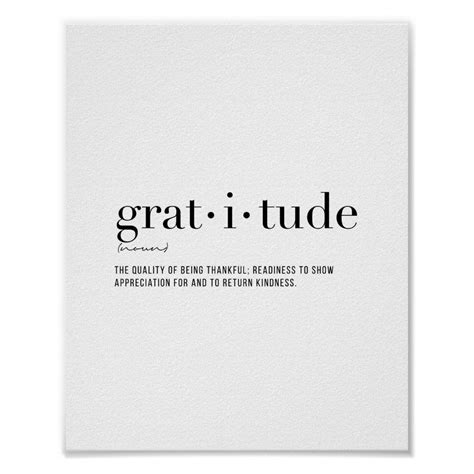 Definition Gratitude Poster | Zazzle | Gratitude quotes, Gratitude day ...