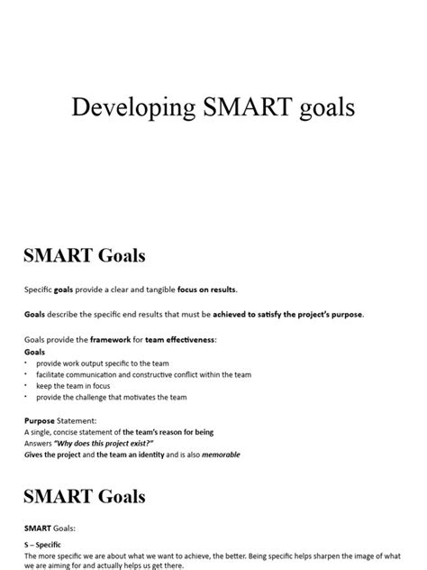 Developing Smart Goals 的图像结果