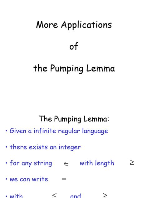 Image result for Pumping Lemma Examples