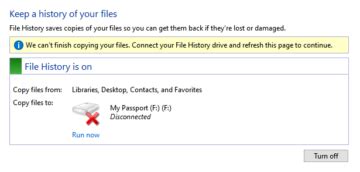 Image result for Reconnect File History Drive On This Computer