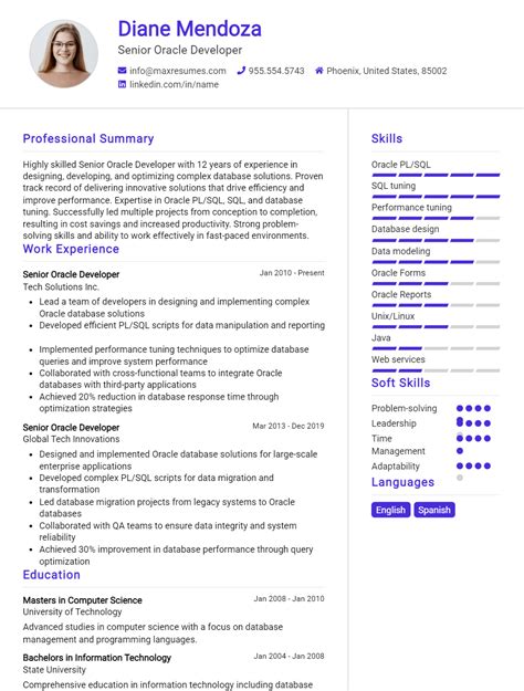 Image result for Oracle Developer Resume Sample