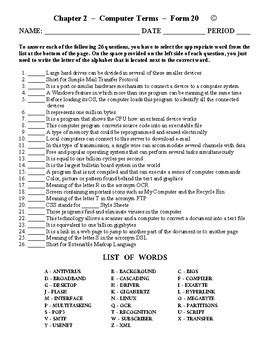 Types of Computer Matching Worksheet 的图像结果