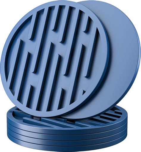 Amazon.com: Pisol Silicone Coasters with Holder, 6 Pack Thickened Drink ...