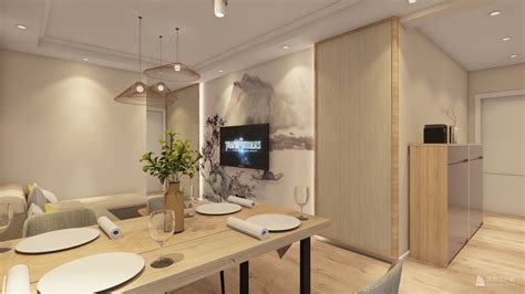 日式两室一厅3d装修效果图-躺平设计家