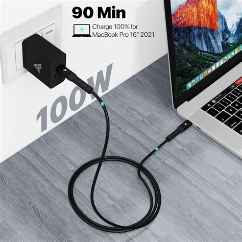 DR VAKU ® DuraTuff USB C to C Cable 100W Fast Charge Power Delivery E ...