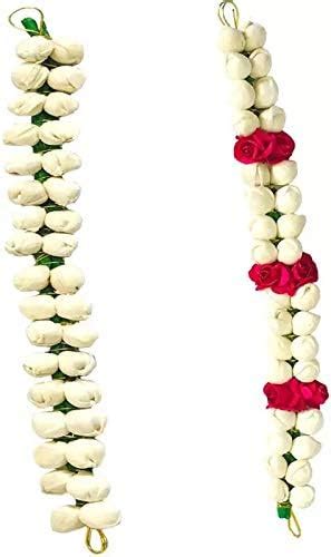 VEDAKSH Bridal Flower Bun Hair Gajra/Flowers Bun and Fabric Hair ...