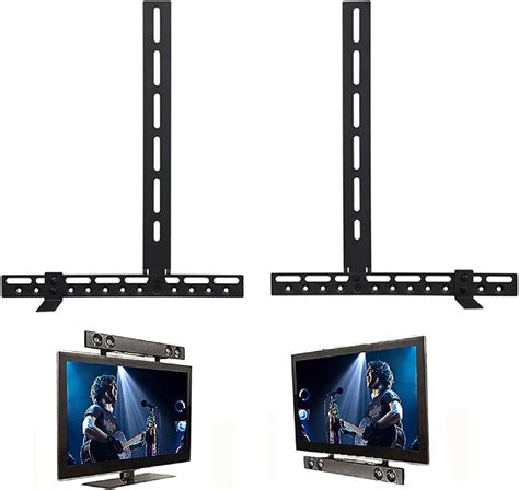UNHO Sound Bar Brackets Universal Soundbar Mount for Mounting Above or ...