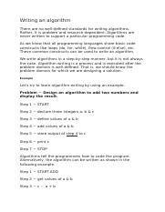 Image result for Algorithm Writing Format