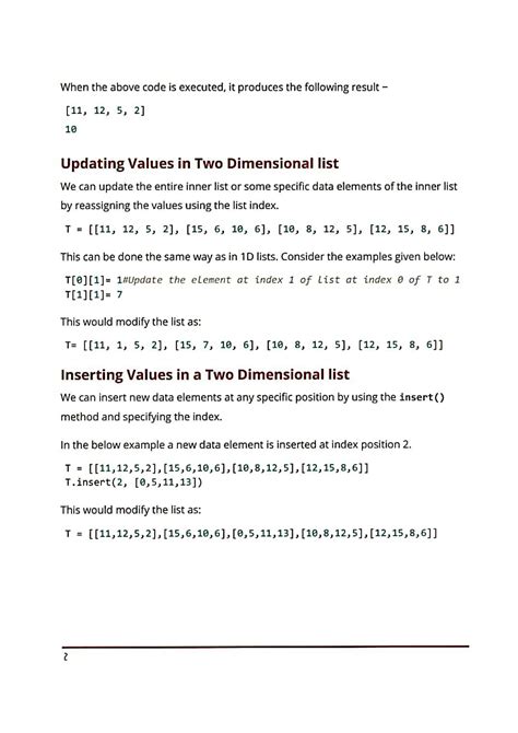 Program to Create a 2D List in Python 的图像结果