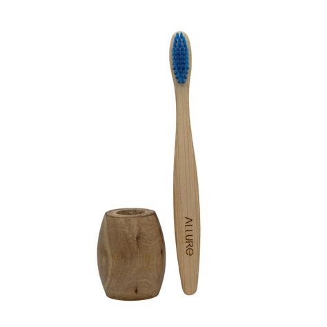 Buy Allure Bamboo Toothbrush with Wooden Toothbrush stand - 2Pcs - Allure