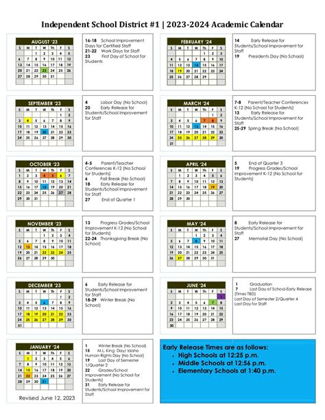 Lewiston - Here is the revised 2023-2024 school calendar that reflect ...