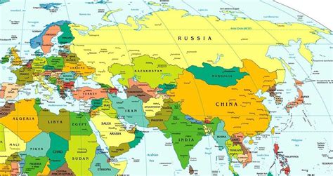 European and Asian Countries Map: Interactive World Atlas