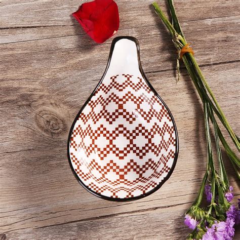 Buy Ixora dip Bowl Ceramic Brown White Glossy Finish 45 ml Online at ...