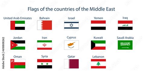 Middle Eastern Flags by Country 的图像结果