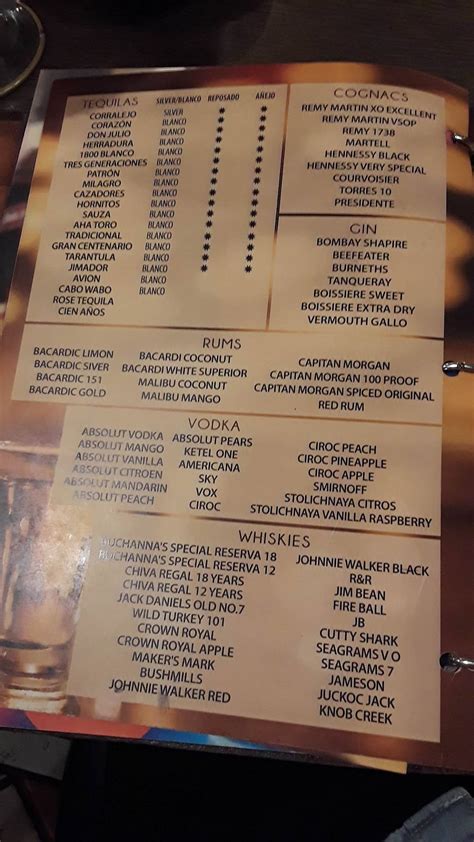 Menu at El Mirador Mexican Restaurant Pasco, Pasco