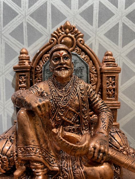 Professionally designed Shivaji Maharaj idol with copper finish ...