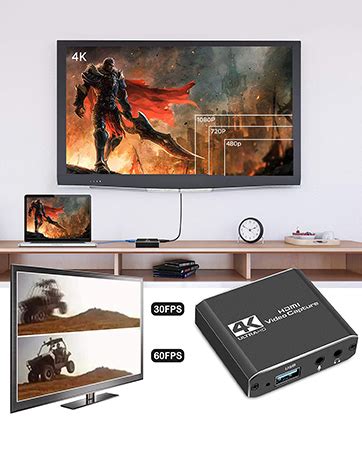 Capture Card 1080p 60fps, Tobo 4K HDMI Video Game Capture Card Device ...