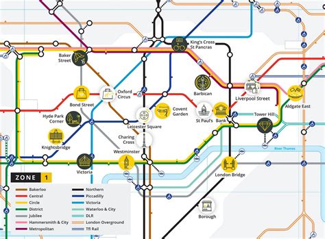 Printable London Tube Map With Attractions
