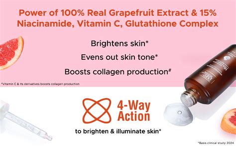 PureSense 15% Niacinamide, Vitamin C, Glutathione Radiant Face Serum ...