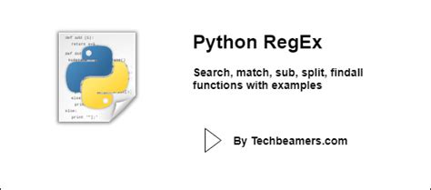 Image result for Python Regular Expression Tutorial