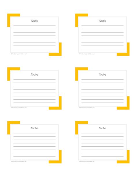 Free Printable Note Cards Templates