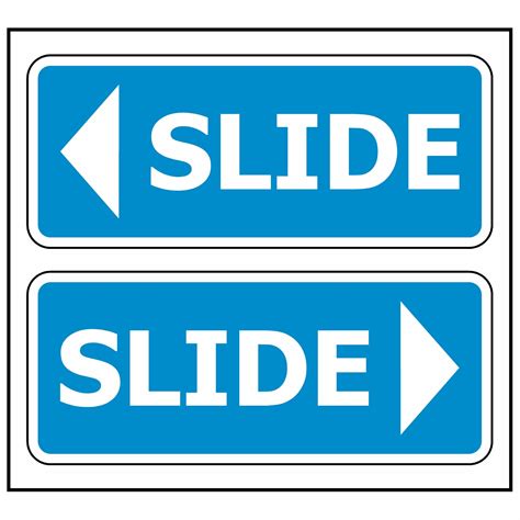 SLIDE - ARROW RIGHT OR LEFT - Safety Genius