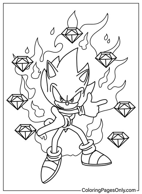 Super Sonic Coloring Pages - Molon Printable
