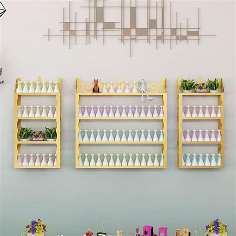 Buy Household Products Storage Rack Wall-Mounted Metal Nail Polish ...