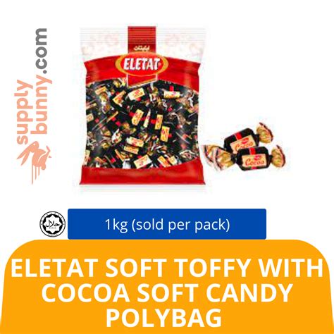 ELETAT SOFT TOFFY WITH COCOA SOFT CANDY POLYBAG 1KG (sold per peices ...