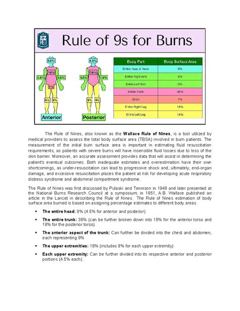 The Rule of Nines: Assessing Burn Surface Area for Fluid Resuscitation ...
