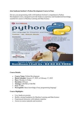Image result for Python Sunbeam Course