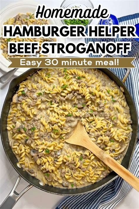 Homemade Hamburger Helper Beef Stroganoff - Finding Time To Fly