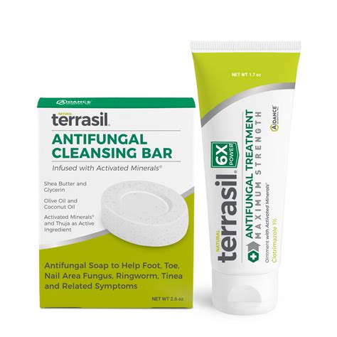 Terrasil Antifungal Cream Antifungal Soap 2 Product Kit Clinically ...