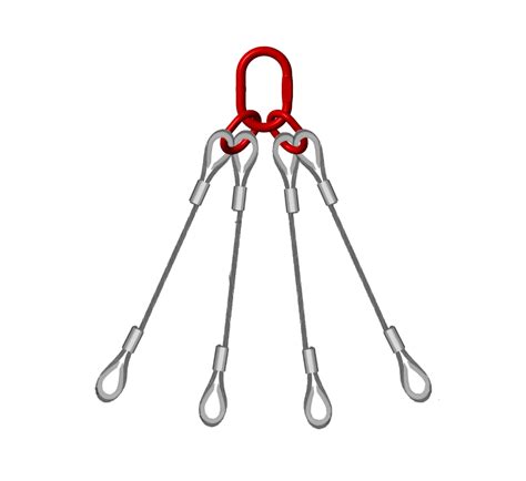 Four Leg 13mm Wire Rope Sling 4.5 Tonne