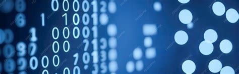 Código de dados binários digitais azuis na tela Fundo de código binário ...