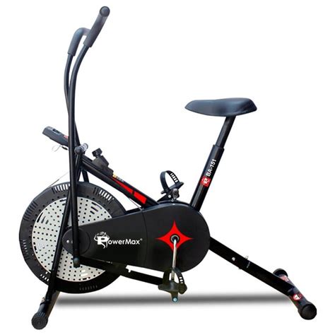 PowerMax Fitness BA-151 Air Bike with 1.5kg Fly Wheel, Moving Handles ...