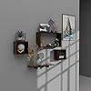 ETIQUETTE ART Wooden Floating Wall Shelf with 4 Shelves - MDF Wall ...