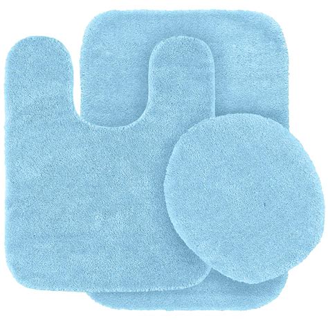 Buy 3 pc Solid Light Blue Bathroom Rug Set Bath Mats Bath Set Super ...