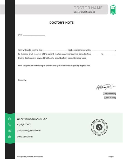 Free Doctor’s Note Templates to Edit & Print