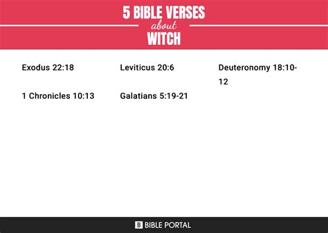 5 Bible Verses about Witch