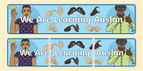 We Are Learning Auslan Banner (teacher made) - Twinkl