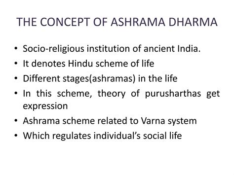 The concept of varnashrama dharma (Sociology) | PPTX