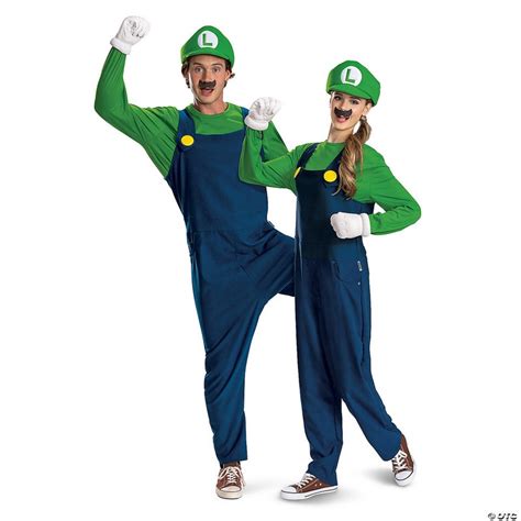 Adult Elevated Super Mario Bros Luigi Costume