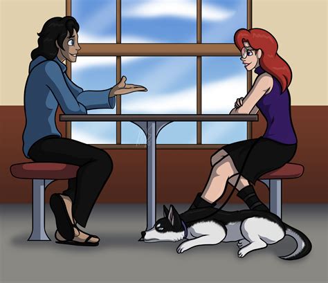 Lucy and James at the Cafe by AraghenXD on DeviantArt