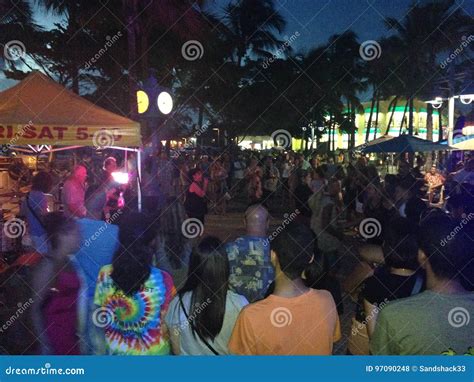 Times Square Nightlife in Fort Myers Florida Editorial Stock Photo ...